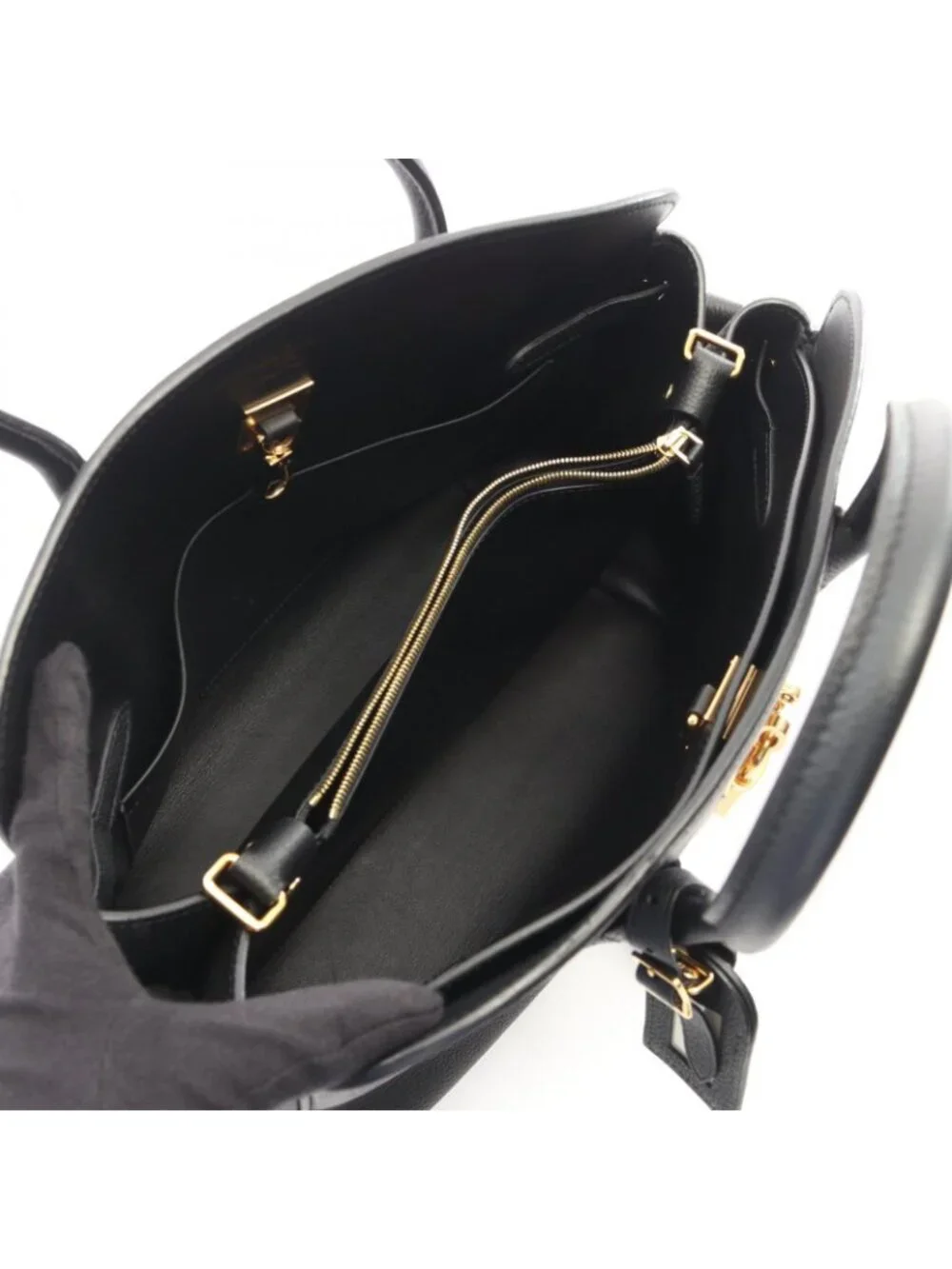 Louis Vuitton Tote Mila MM 2-Way Noir Leather
